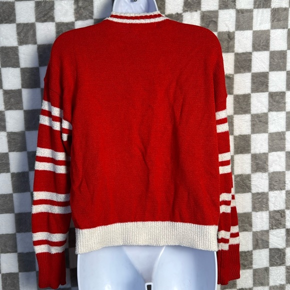 No comment NYLA medium Christmas, candy, cane cardigan, red white striped - Picture 8 of 12